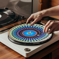 Tapis de platine vinyle personnalisé 12 pouces, tapis pour lecteur de disques vinyles, feutre antistatique