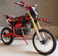 Nouvelle moto cross 125 cm³ monocylindre 4 temps refroidie par air haute performance avec suspension et freins à double disque avant 17 et arrière 14 pouces
