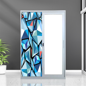 <span class=keywords><strong>Armoire</strong></span> de rangement à portes coulissantes <span class=keywords><strong>Armoire</strong></span> à vêtements en métal avec miroir - Product Image 4