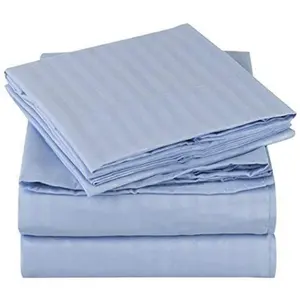 2022 Recycle Cotton Bedding set 4pc bedding sheet fitted sheet pillow case duvet cover solid color geometry for hotel home