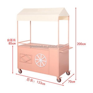 รถเข็นขายอาหารกลางแจ้งแบบมีล้อรถเข็นขายในตลาด - Product Image 4