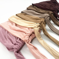Bonnet de Base à Sangle 64 Couleurs pour Femmes Musulmanes, Hijab Ethnique Réglable, Sous-Bonnet Modal Mercerisé de Couleur Unie pour Couvre-Chef Musulman