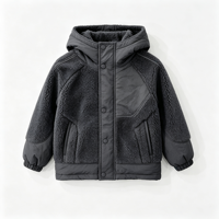 Veste polaire pour enfants, veste d'hiver chaude en polaire sherpa, manteau doux et chaud pour enfants, vêtements de voyage, veste entièrement zippée doublée