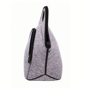 <b>Large</b> Tote Lunch Bag Reusable Washable <b>Extra</b> Thick Neoprene Soft Feel Stitching Outside Pocket Gifts - Product Image 4