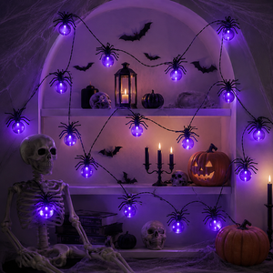Guirnalda de Luces LED de Araña Tridimensional para Halloween, Decoración de Estilo Abstracto para el Festival de los Fantasmas, Selección Cuidadosa para Comercio Transfronterizo - Product Image 4
