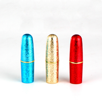 Tube de rouge à lèvres en plastique brillant, étiquette privée, tube de rouge à lèvres rose, emballage de baume à lèvres, tube à lèvres rond