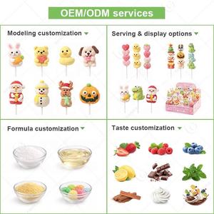 Mini hamburger d'Halloween en <span class=keywords><strong>guimauve</strong></span>, sucette <span class=keywords><strong>bonbon</strong></span> en forme d'animal de dessin animé (tigre, lapin, rose) - Product Image 3