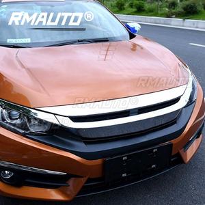Cubierta Cromada para el Capó Delantero del Motor, Moldura Cromada para el Parachoques, Rejilla, Cubierta Decorativa para Honda Civic 2016-2018 - Product Image 2