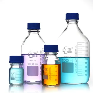 lab use Borosilicate 3.3 glass reagent bottle media bottle