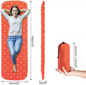 Matelas de couchage gonflable ultraléger pour l'extérieur / Facile à gonfler, confortable, léger, durable et approuvé pour les hamacs - Product Image 2