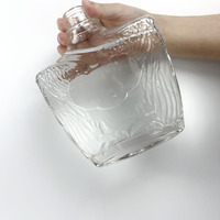 Bouteille en verre carrée, large en haut et étroite en bas, 750 ml, bouteille à whisky