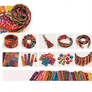 Wholesale Printed Washable Cotton <b>Fabric</b> Scrap <b>Strips</b> Bundle Patchwork Sewing Weaving Rug DIY Crafts Home Decor Textile Art - Product Image 5