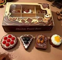 Jouet Squishy en TPR Chocolat Truffe à Rebond Lent Anti-Stress Sensoriel Boîte Mystère Vente en Gros