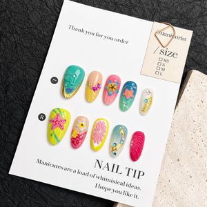 30 faux ongles à presser moyens en amande, dorés, transparents, sculptés, faits à la main, détachables, vente en gros - Product Image 2