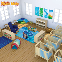 Diseño de diseño de entorno de aula para niños, soluciones de muebles, diseño de aula de jardín de infantes en 3D, aprendizaje, Educación Temprana