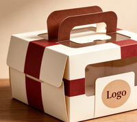 Boîte à gâteaux pour mini-cupcakes, boîte en papier biodégradable de qualité alimentaire avec poignée et fenêtre pour café et desserts