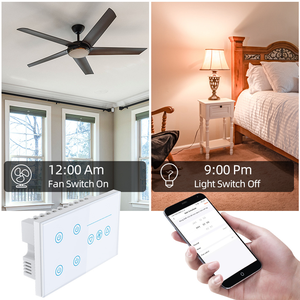 Interruptor Inteligente WiFi ZIGBEE LangYeao Tuya de 4 Canales para Ventilador y Luz 2 en 1, Monitoreo de Energía, Bloqueo Infantil, Compatible con <span class=keywords><strong>Alexa</strong></span> y Google Home - Product Image 3