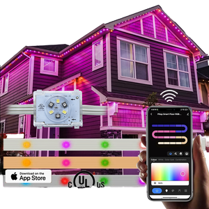 All-season Aluminum Track System <b>RGB</b> Permanent Christmas Lights DC24V IP67 App <b>Control</b> for Eaves Residential Lighting - Product Image 2