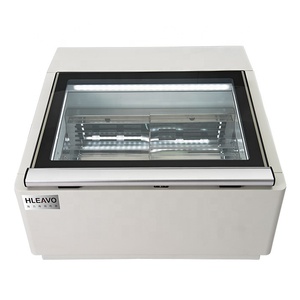 Quadrato di Vetro Gelato Congelatore Ghiaccio Crema <span class=keywords><strong>Vetrina</strong></span> Per La Vendita - Product Image 6