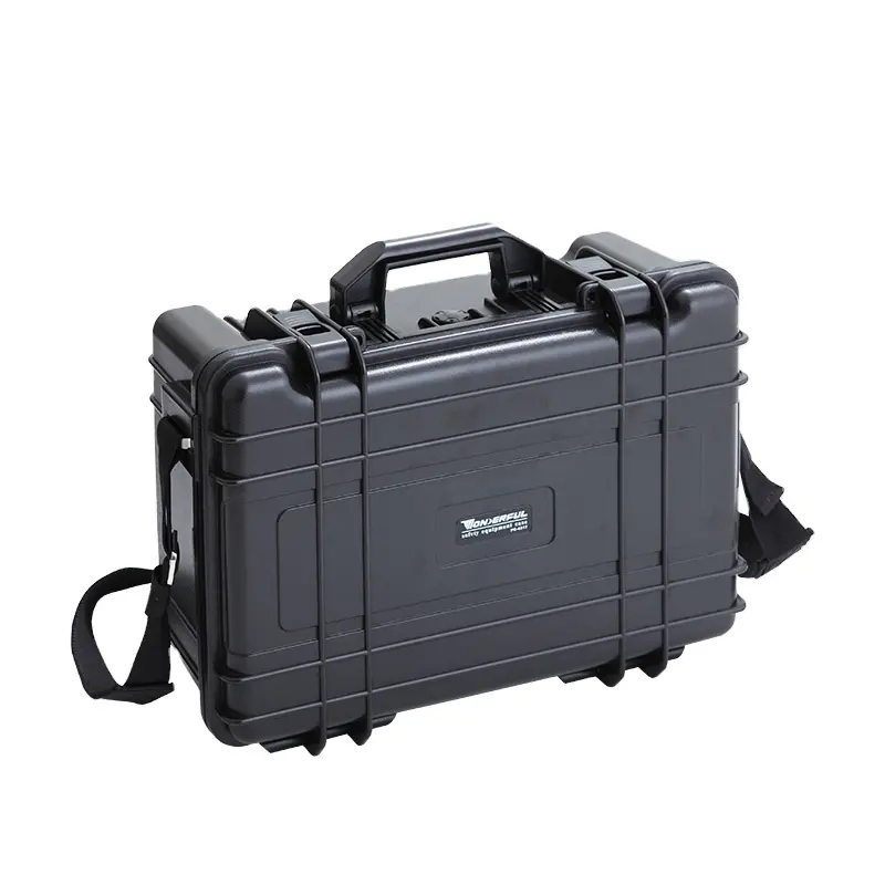 2024 new waterproof protective tool case IP67 shockproof dust-proof tool storage system watertight rigid tool box black