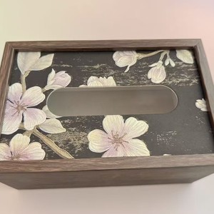 Caja de pañuelos de madera con diseño creativo para uso en el hogar, oficina, hotel, multiusos y de pie. - Product Image 4