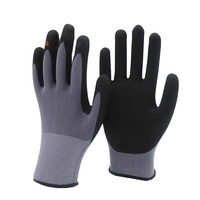 Gants de travail respirants avec certification CE en nylon spandex nitrile NBR de calibre 15
