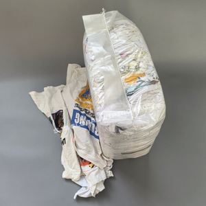 Trapos de Algodón Reciclado Industriales de Alta Absorción de Aceite, Resistentes a Desgarros, Blancos Estampados, 100% Algodón Blanco - Product Image 1