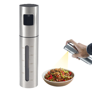 Nhà Bếp 100Ml Thép Không Gỉ Phun Cỏ Dầu Ô Liu Phun Chai Dầu Phun Dispenser Cho Thịt Nướng BBQ Nấu Ăn - Product Image 1