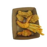 Boîte d'emballage pour poulet frit et frites en papier kraft biodégradable et recyclable avec impression personnalisée et laminage mat