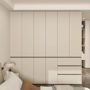 <span class=keywords><strong>Armoire</strong></span> d'angle moderne autoportante pour chambre à coucher avec <span class=keywords><strong>portes</strong></span> <span class=keywords><strong>coulissantes</strong></span> en bois de cerisier, design gain de place - Product Image 2
