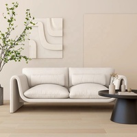 Ensemble de canapés de bureau en tissu au design minimaliste et aux performances optimales, avec table basse multifonctionnelle