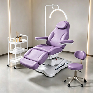 Chaise d'examen médicale esthétique inclinable électrique moderne à 3 moteurs, table de massage de spa, lit de beauté cosmétique pour le visage - Product Image 1