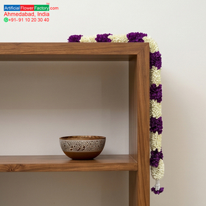 Artificial Flower Garland Purple <b>White</b> <b>Hanging</b> Decoration Floral Toran for Wedding Festival Home Temple and Event Decor - Product Image 5