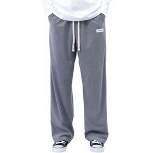 Edoor Wears Hot Sale Lightweight <b>Men</b> <b>Jogger</b> Pants Mid Waist Polyester/Cotton Fleece Flared Windbreaker Trouser Quick Dry - Product Image 3