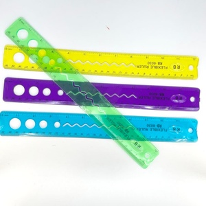 ไม้บรรทัดพลาสติกใสอเนกประสงค์หลากสีสำหรับเด็กนักเรียน 30 ซม. - Product Image 6