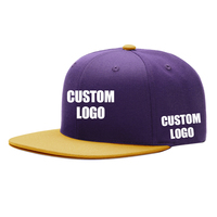 Gorra de Hip Hop Retro Colorida con Logotipo Personalizado, 62-65cm, Bordado de Precisión RTS, Gorras Snapback de Dos Tonos con Visera Plana
