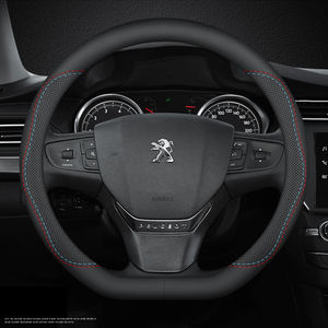 Cubierta de <span class=keywords><strong>volante</strong></span> de coche de cuero NAPA para <span class=keywords><strong>Peugeot</strong></span> 5008 3008 308 508 2008 301 408 <span class=keywords><strong>208</strong></span> accesorios interiores proteger auto - Product Image 2