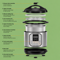 Autocuiseur Électrique Multifonction 14-en-1 en Acier Inoxydable 6L pour Usage Domestique – Vente en Gros OEM pour Distributeurs d'Appareils Électroménagers