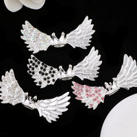 Perles d'espacement en alliage motif Aile d'ange et Couronne, à grand trou, accessoires DIY pour la fabrication de stylos, chaînes de téléphone, porte-clés, breloques de sac et bijoux