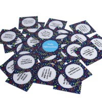 Cartes d'affirmation écologiques double face en papier durable avec messages positifs colorés et notes manuscrites au dos pour enfants