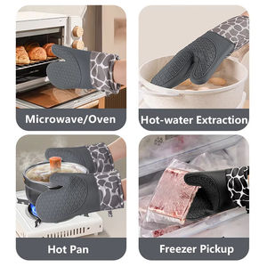 Gant de four professionnel extra long en silicone avec doublure matelassée, résistant à la chaleur, flexible, pour la manipulation des casseroles - Product Image 6