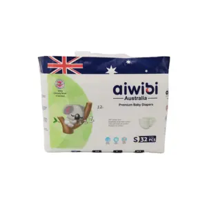 Aiwibi品牌高级软表面和背板高吸收能力超薄芯婴儿尿布