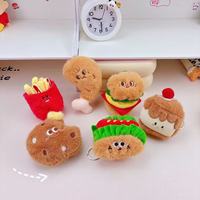 Pendentif en peluche Hamburger moelleux, super doux, porte-clés, accessoire de sac à dos, prix de concours, anniversaire, présentation en magasin, livraison rapide