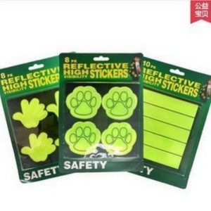 Pegatinas reflectantes de seguridad Yueli con estampado de huellas fluorescentes y tiras para ciclismo nocturno y uso en exteriores - Product Image 2