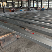 Poteau électrique en acier galvanisé à chaud Q355B, 6m, 8m, 12m, poteau utilitaire HDG pour l'électrification rurale, la distribution municipale, ASTM A123