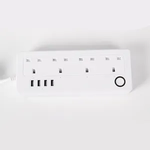 MVAVA Wifi Power Strip UK APP control power meter function13A 2400W 100-240V Tuya Smart works with Alexa and Google Assistant