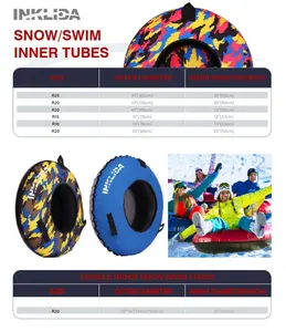 Inklida Winter Sport Dikker En Koudebestendig Pvc Tubing Sneeuw Slee Glijbaan Opblaasbare Voor Kinderen Volwassenen Sneeuw Buis