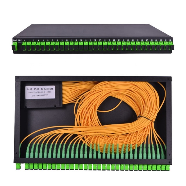 Fibervision LGX Type 2-128 POE WiFi 3G/4G 19 Inch Rack Mount PLC Splitter SC/LC UPC/APC TCP FTTH GPON GSM IP 1 Year Warranty