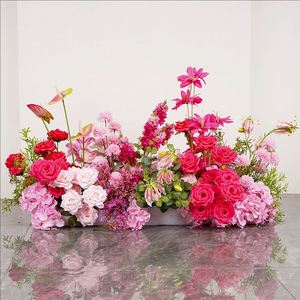 Composizione Floreale 5D in Seta Artificiale con Rose e Peonie per Decorazioni di Matrimoni, Passaggi e Scenografie - Product Image 5