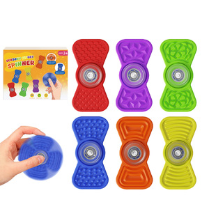 Silicone Sensory <b>Fidget</b> Spinner 6 Colors Textured Rotation Stress Reliever For Kids Ages 3+ - Product Image 2